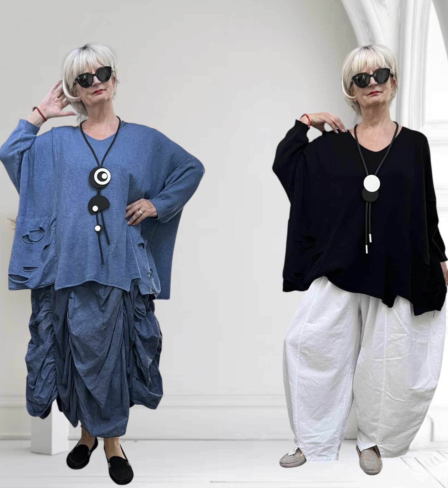 Moonshine oversized viscose mix gebreide top /in meerdere kleuren