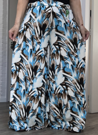 ITALY Mode jersey viscose  wijde broek apart /zeer rekbaar