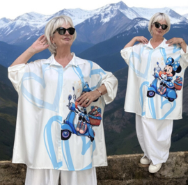 ITALIA oversized viscose blouse/hemd