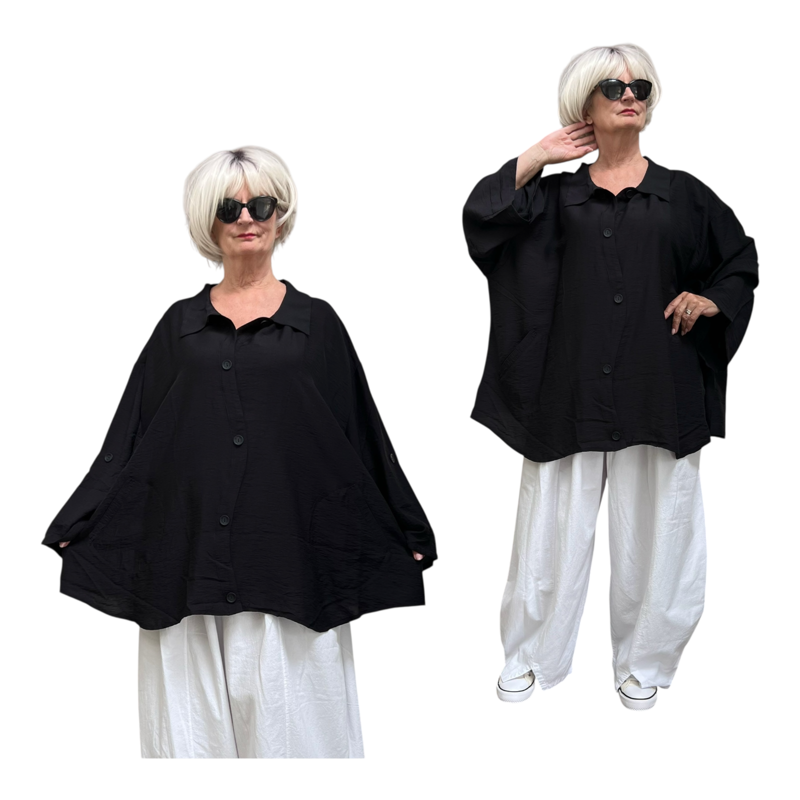 KEKOO design viscose A-lijn blazer/vest