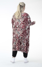 AKH oversized viscose mix A-lijn jurk apart stretch