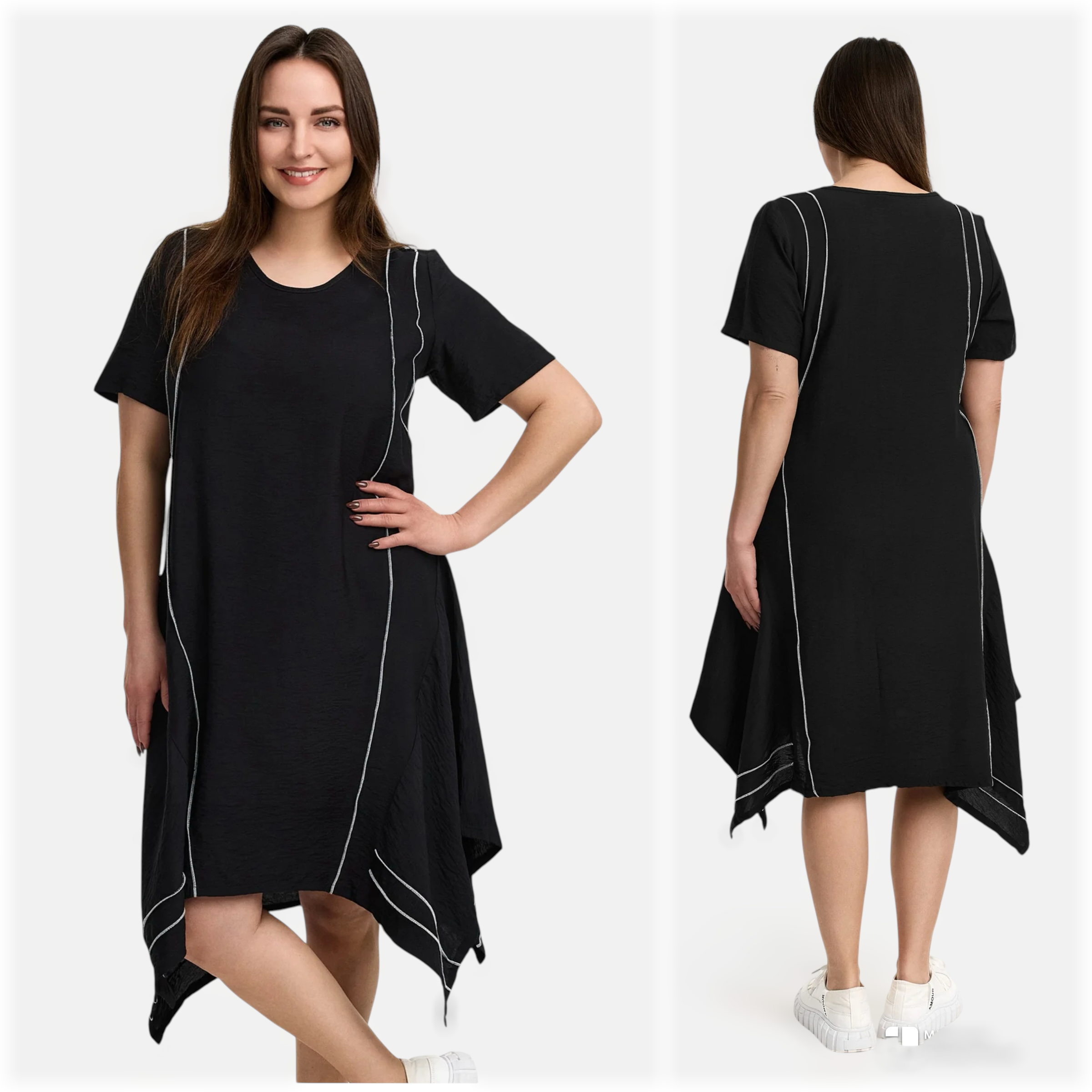 KEKOO design viscose A-lijn jurk