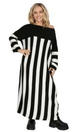 AKH oversized gebreide boucle tuniek/jurk  apart stretch