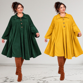 ITALIA  viscose winter jersey mix A-lijn jurk apart/stretch /in meerdere kleuren