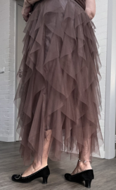 ITALIA MODA oversized tule rok gevoerd