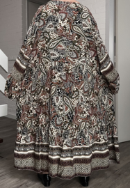 Sissi BOHO oversized A-lijn viscose jurk apart