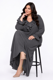 Italia Moda viscose crepe A-lijn jurk stretch /in meerdere kleuren