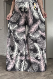 ITALY Mode jersey viscose  wijde broek apart /zeer rekbaar