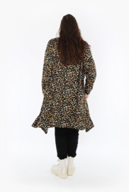 AKH oversized jersey viscose A-lijn jurk/tuniek apart stretch