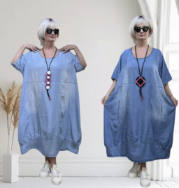 Moonshine  jeans tencel A-lijn jurk apart /in meerdere kleuren