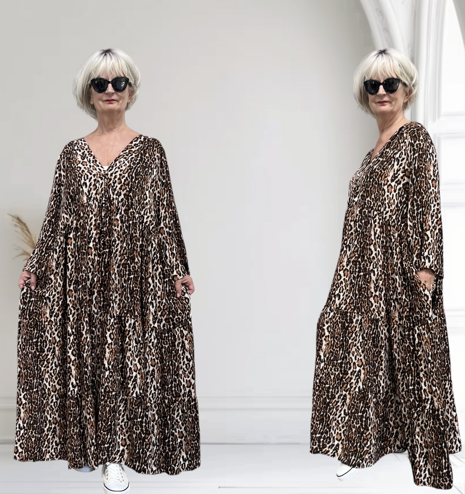 Vincenzo Allocca oversized viscose A-lijn jurk/tuniek apart