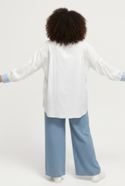 S.Woman oversized katoen blouse/hemd met bloemen