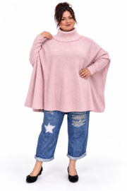 ITALIA oversized viscose mix gebreide top/tuniek met col  /in meerdere kleuren