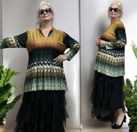 Ophilia viscose A-lijn tuniek  stretch
