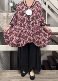 Nathasa oversized A-lijn jersey viscose tricot tuniek/jurk met zakken apart stretch  (extra groot) stretch 