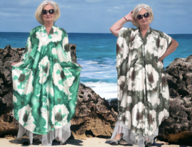 ITALIA oversized zijdelook jurk/hemd/kaftan/in meerdere kleuren