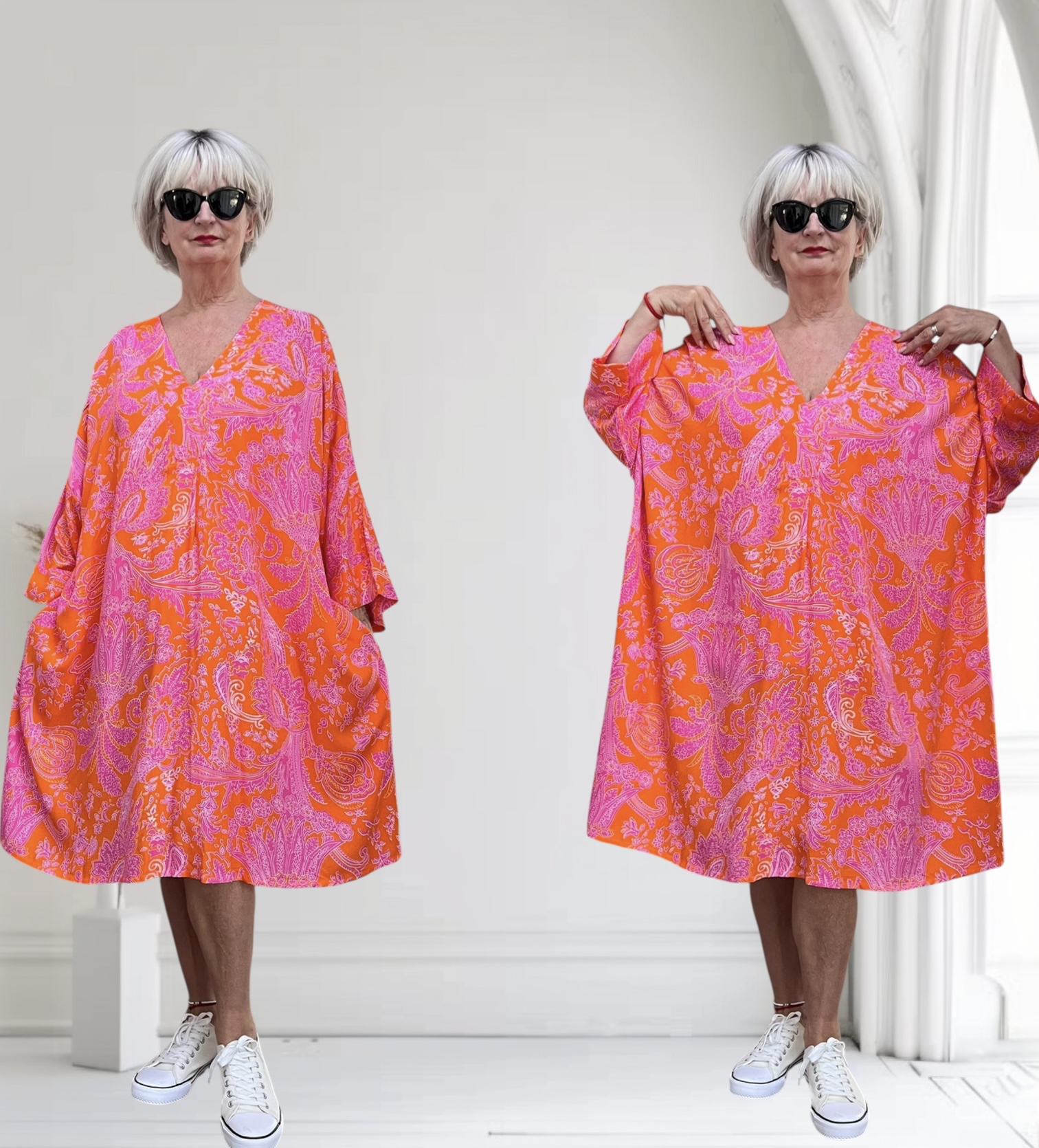 Vincenzo Allocca oversized viscose jurk/tuniek