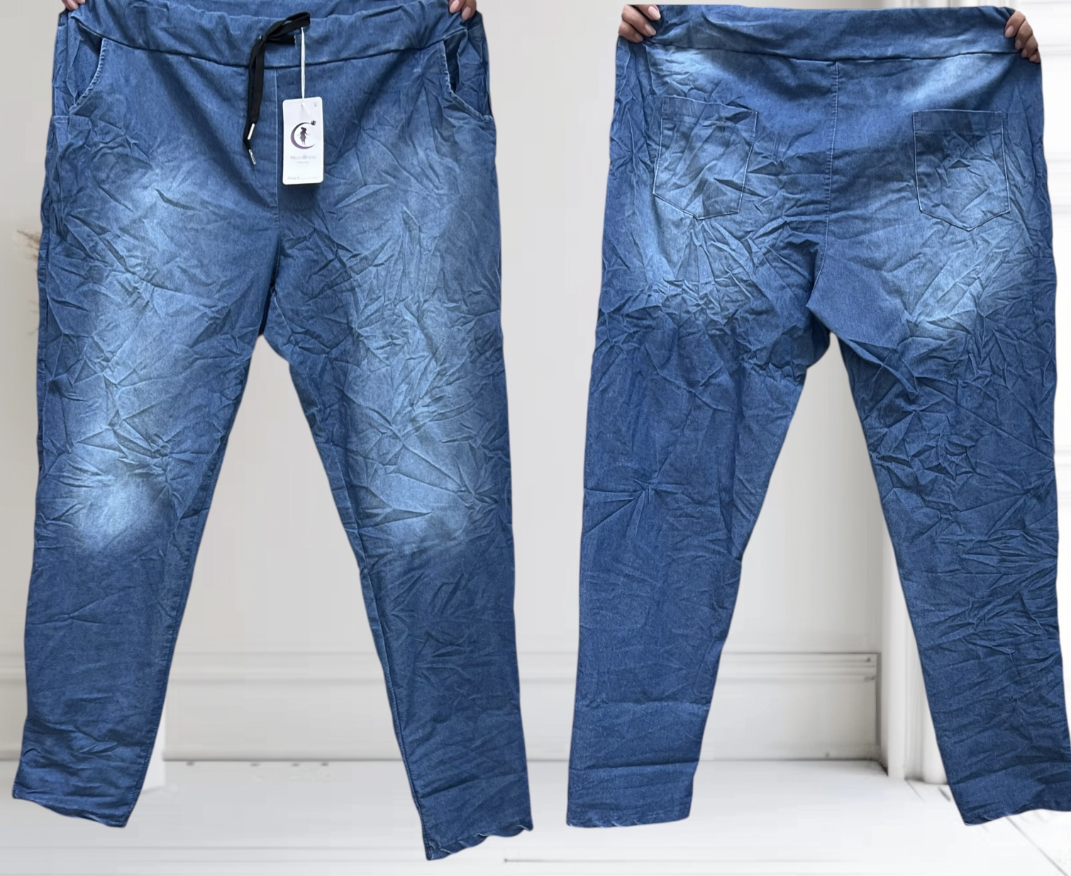 Moonshine katoen jeans broek apart/ veel stretch