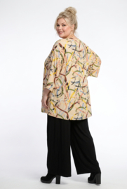 AKH oversized viscose/linnen A-lijn blazer/vest apart