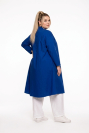 AKH katoen A-lijn zomer jas /blazer/blouse met ritssluiting