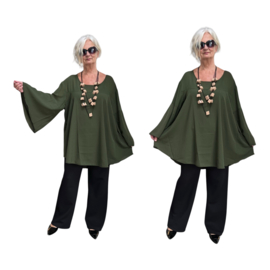 ITALIA oversized A-lijn blouse gevoerd