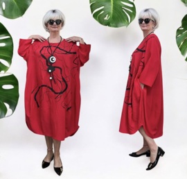 Zedd Plus oversized viscose jurk met zakken apart