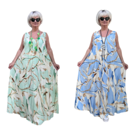 Sissi A-lijn viscose jurk apart /in meerdere kleuren