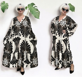 Sissi BOHO oversized A-lijn viscose jurk apart