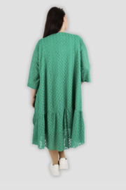 AKH viscose A-lijn KANTEN jurk met zakken gevoerd /apart stretch