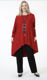 AKH oversized tricot viscose A-lijn tuniek apart stretch