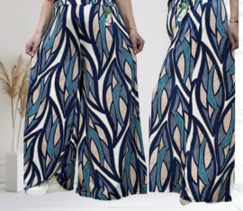 ITALY Mode jersey viscose  wijde broek apart /zeer rekbaar