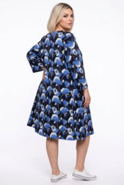 ITALIA Moda oversized viscose A-lijn jurk stretch
