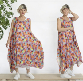 AKH oversized viscose  A-lijn  jurk/tuniek apart/niet doorschijnend