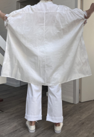 ITALIA MODA oversized katoen geborduurde blouse/hemd/in meerdere kleuren