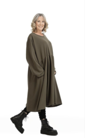 AKH A-lijn winter jurk/tuniek met zakken apart stretch