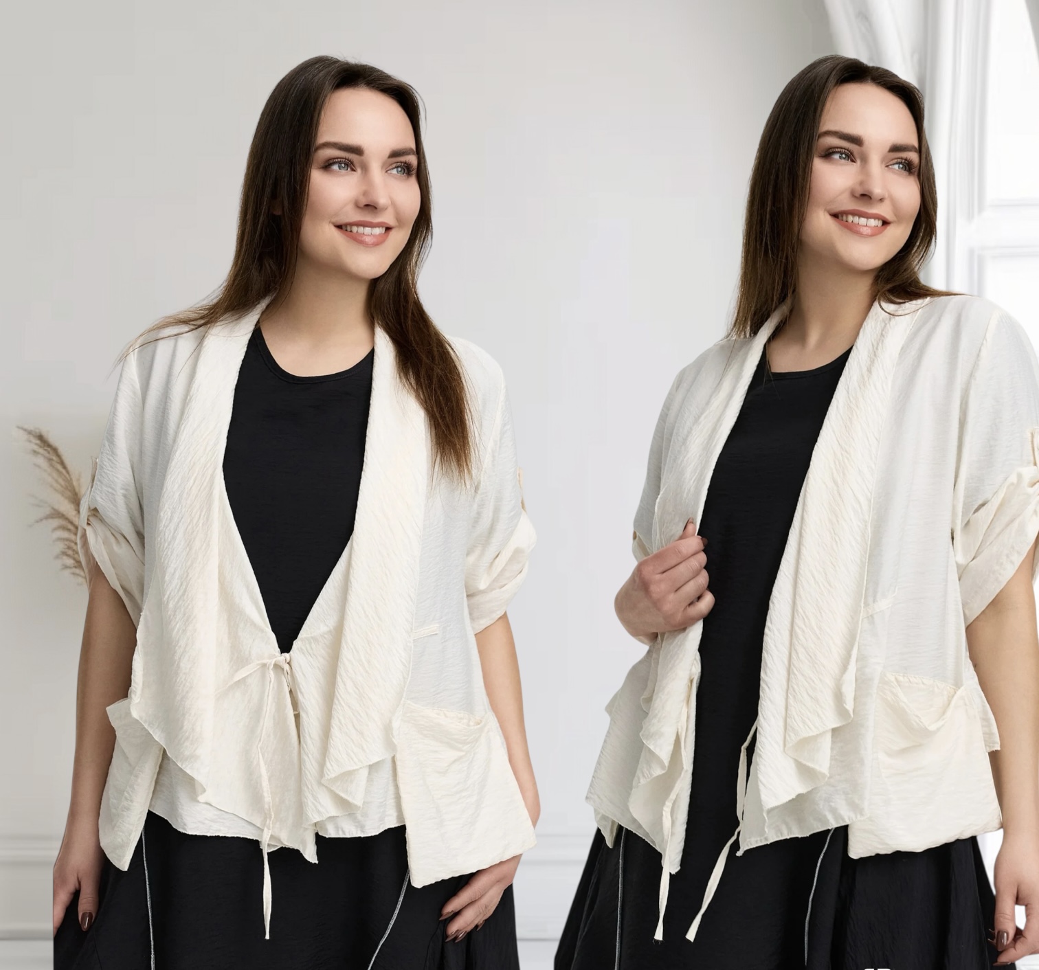 KEKOO design viscose korte blazer/vest