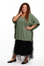 ITALIA MODA  viscose tricot tuniek met ketting /stretch/meerdere kleuren