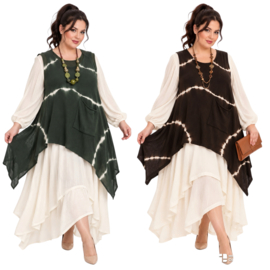 Moonshine de modieuze kleuring oversized  gebreide tuniek/top /in meerdere kleuren