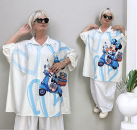 ITALIA oversized viscose blouse/hemd