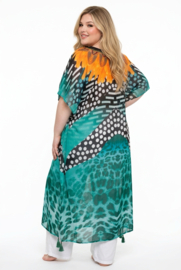 ONE OF A KIND  viscose zomer poncho/tuniek ( extra groot)