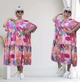 Sissi BOHO viscose A-lijn jurk