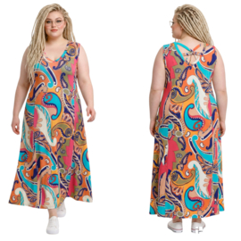 Ophilia viscose A-lijn jurk/ stretch