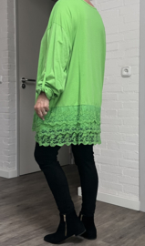 ITALIA MODA oversized katoen tuniek met kant stretch/in meerdere kleuren
