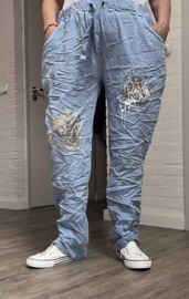ITALIA katoen jeans broek met hart/apart/ veel stretch/in meerdere kleuren 