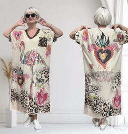 CHARME MODA oversized jurk met glitters stretch