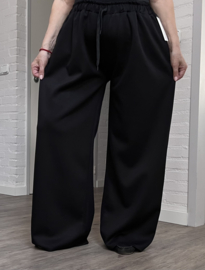 ITALIA  winter viscose broek apart/ veel stretch/ zwart