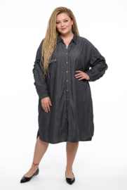 Vincenzo Allocca oversized tencel jeans blazer/vest/jurk apart