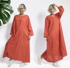 AKH oversized viscose/linnen jurk apart