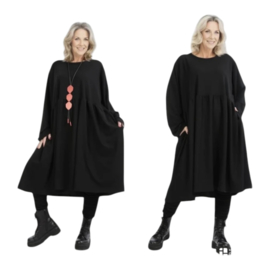 AKH A-lijn winter jurk/tuniek met zakken apart stretch