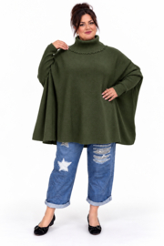 ITALIA oversized viscose mix gebreide top/tuniek met col  /in meerdere kleuren